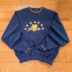 Vintage PGA Tour The Presidents Cup Sweatshirt XL Navy Blue Made in USA Golf